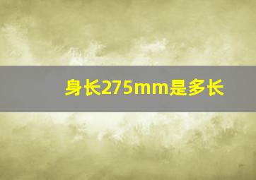 身长275mm是多长