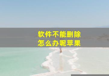 软件不能删除怎么办呢苹果