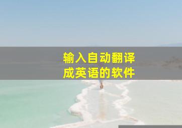 输入自动翻译成英语的软件