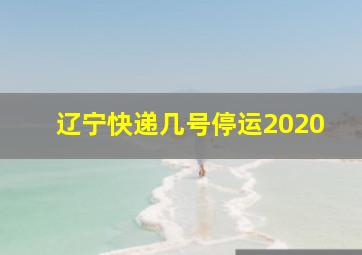 辽宁快递几号停运2020