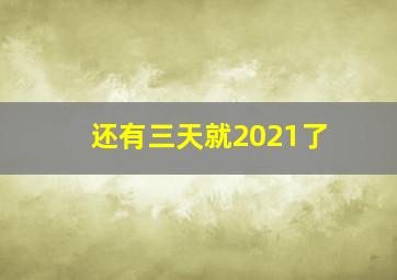 还有三天就2021了