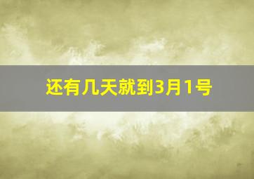 还有几天就到3月1号