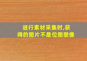 进行素材采集时,获得的图片不是位图图像