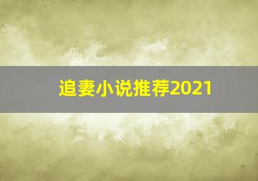 追妻小说推荐2021