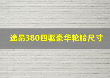 途昂380四驱豪华轮胎尺寸