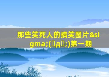 那些笑死人的搞笑图片σ(ﾟдﾟ;)第一期