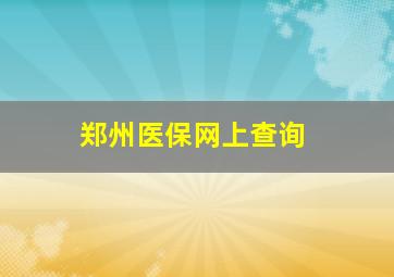 郑州医保网上查询