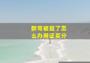 醉驾被捉了怎么办用证买分