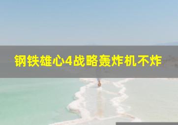 钢铁雄心4战略轰炸机不炸