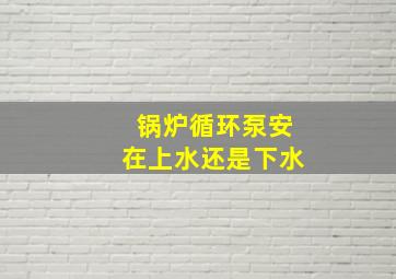 锅炉循环泵安在上水还是下水