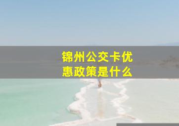 锦州公交卡优惠政策是什么