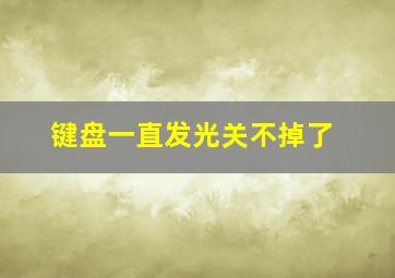 键盘一直发光关不掉了