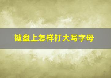 键盘上怎样打大写字母