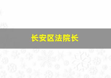 长安区法院长