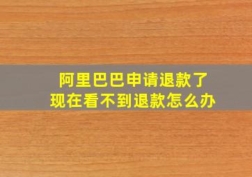 阿里巴巴申请退款了现在看不到退款怎么办