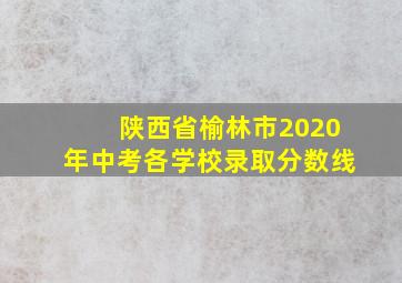 陕西省榆林市2020年中考各学校录取分数线