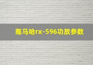 雅马哈rx-596功放参数