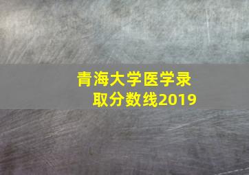 青海大学医学录取分数线2019