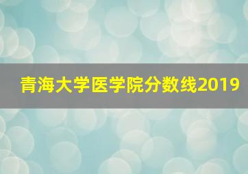 青海大学医学院分数线2019