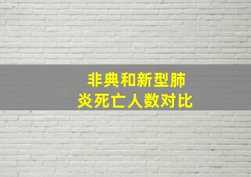 非典和新型肺炎死亡人数对比