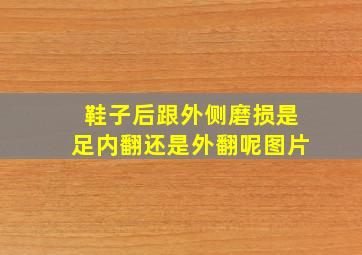 鞋子后跟外侧磨损是足内翻还是外翻呢图片