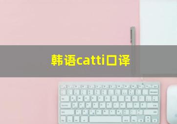 韩语catti口译