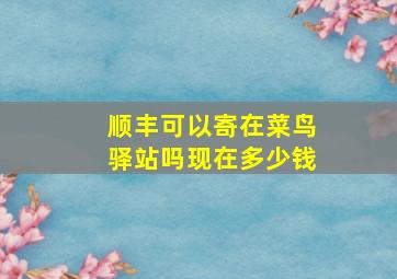 顺丰可以寄在菜鸟驿站吗现在多少钱