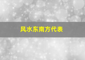 风水东南方代表