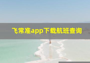 飞常准app下载航班查询