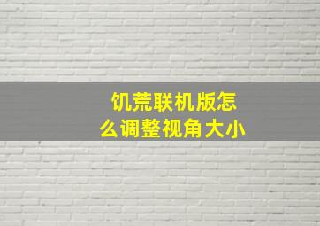 饥荒联机版怎么调整视角大小