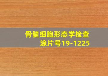 骨髓细胞形态学检查涂片号19-1225