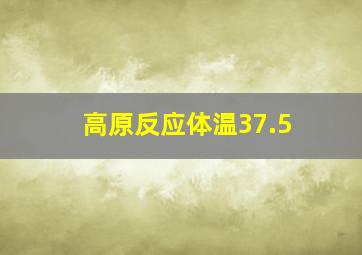 高原反应体温37.5