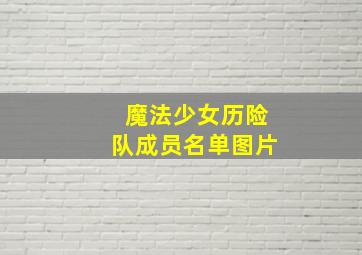 魔法少女历险队成员名单图片