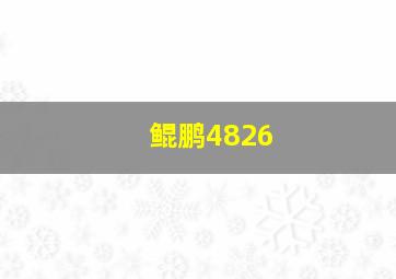 鲲鹏4826