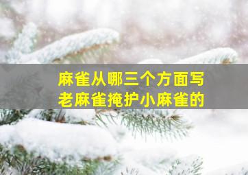 麻雀从哪三个方面写老麻雀掩护小麻雀的