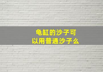 龟缸的沙子可以用普通沙子么